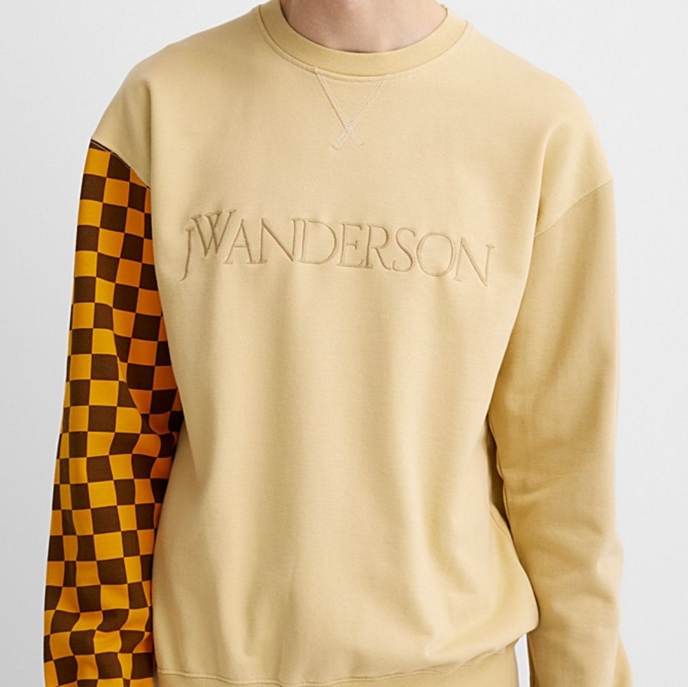 JW ANDERSON Checkered Sleeve Swaetshirt